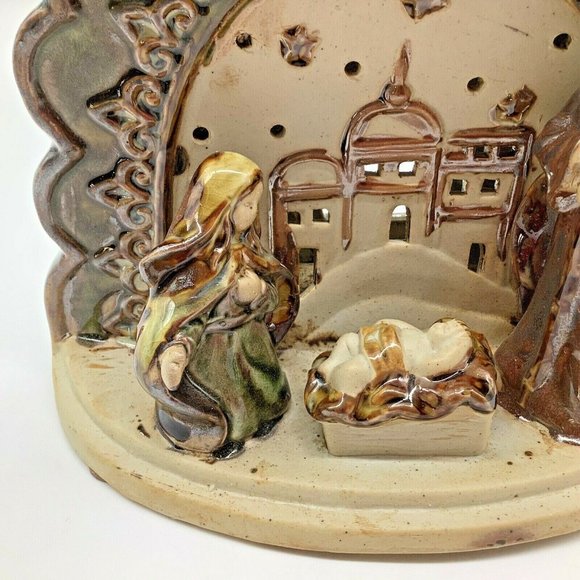 Unbranded Holiday Ceramic And Glazed Nativity Set Poshmark